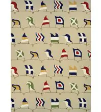 Couristan OUTDOOR ESCAPE NAUTICAL FLAGS  Area Rugs